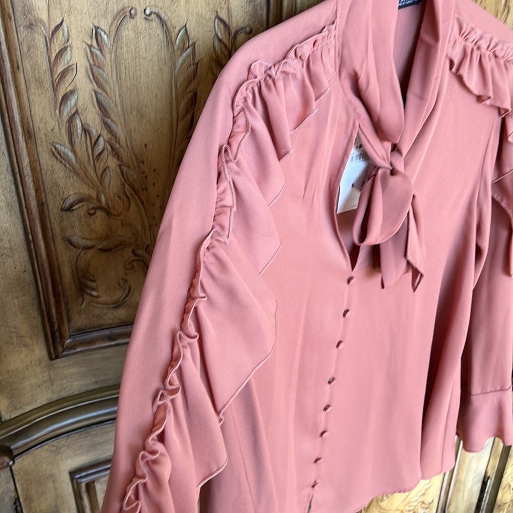 Zara Ruffled Flowy Blouse - Picture 8 of 11